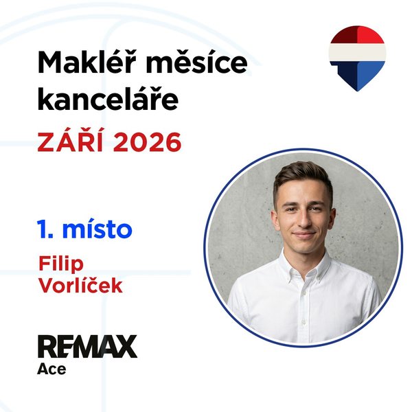 Makléř měsíce kanceláře RE/MAX Ace září 2026 - 1. místo